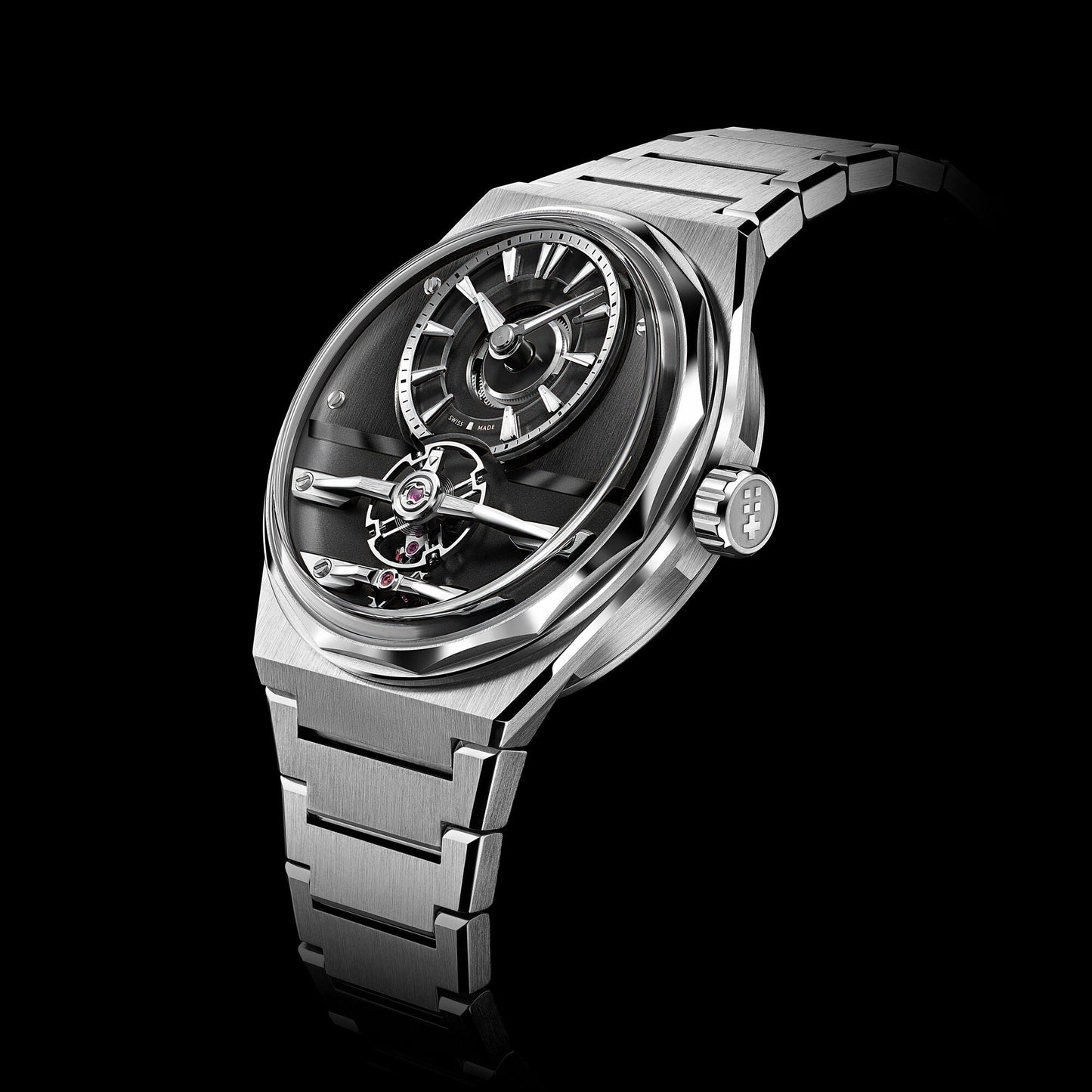The C12 Loco 41mm Ursa Black Handwound Steel Bracelet